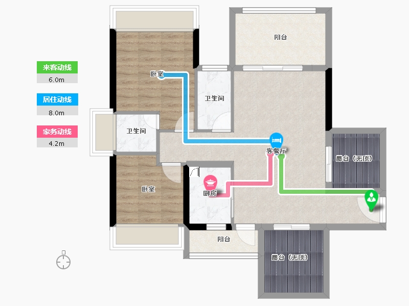 广东省-湛江市-瑞云雅轩-84.41-户型库-动静线