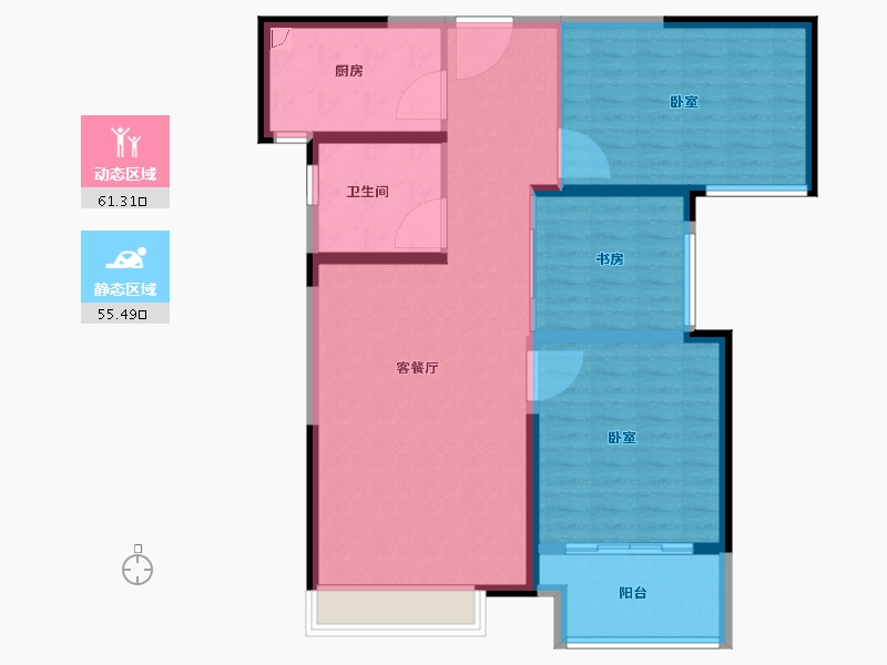 河南省-郑州市-五建新街坊-105.78-户型库-动静分区