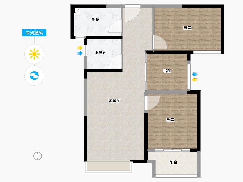 河南省-郑州市-五建新街坊-105.78-户型库-采光通风