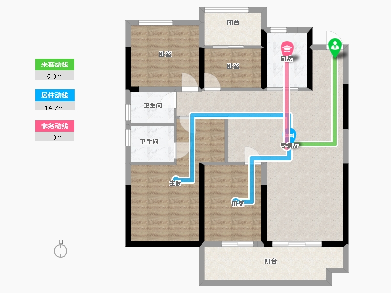 安徽省-六安市-高速时代御府-102.00-户型库-动静线