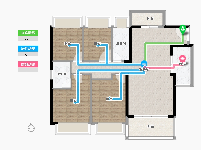 广东省-湛江市-华邦·玥珑湾-96.35-户型库-动静线