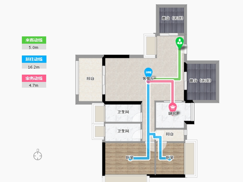 广东省-湛江市-瑞云雅轩-85.21-户型库-动静线