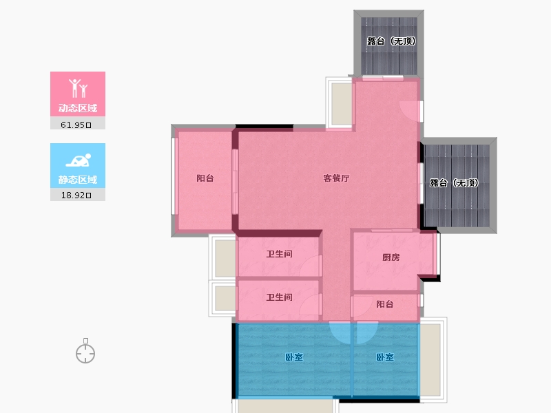 广东省-湛江市-瑞云雅轩-85.21-户型库-动静分区