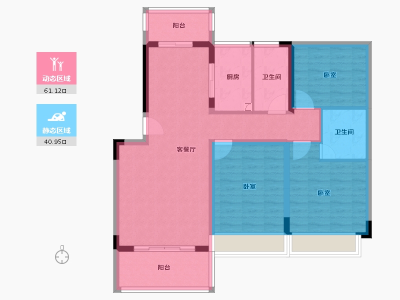 广东省-江门市-东方华庭-91.06-户型库-动静分区