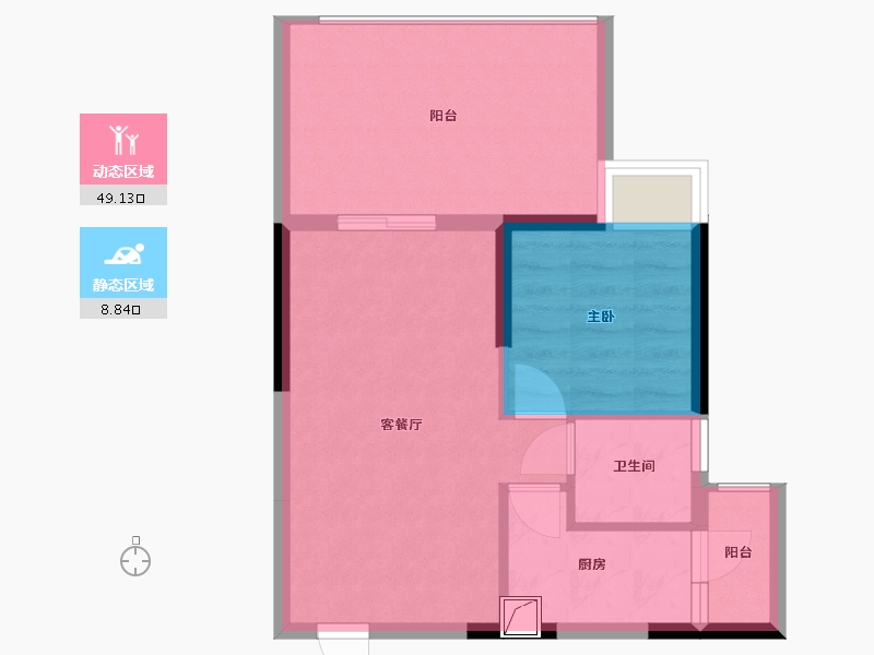 广东省-惠州市-中洲半岛城邦-51.85-户型库-动静分区