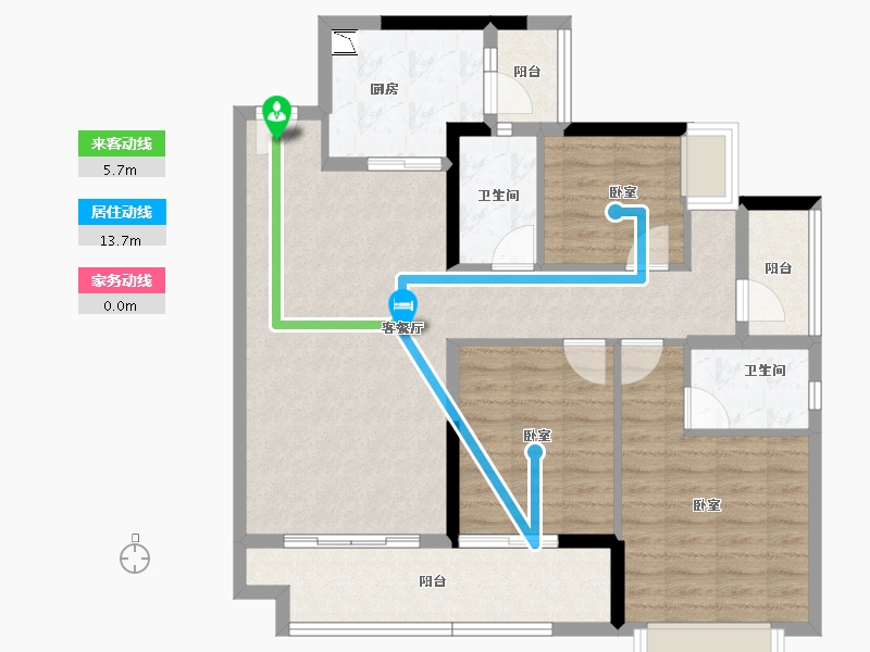 广东省-佛山市-滨江首府-95.49-户型库-动静线