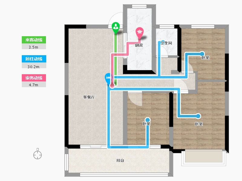 安徽省-六安市-月星•六安环球港-85.00-户型库-动静线