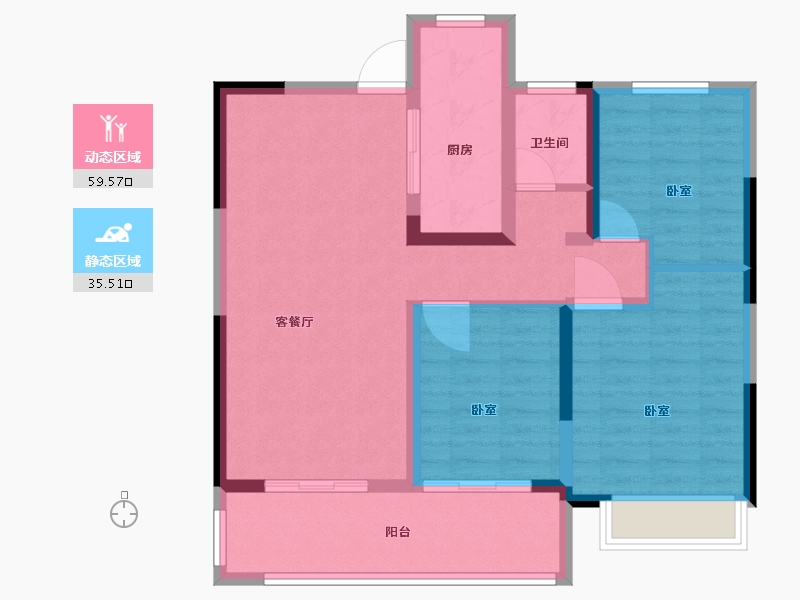 安徽省-六安市-月星•六安环球港-85.00-户型库-动静分区