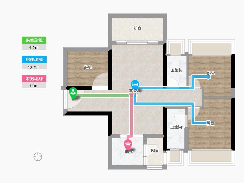 广东省-湛江市-东达海角八号-65.61-户型库-动静线