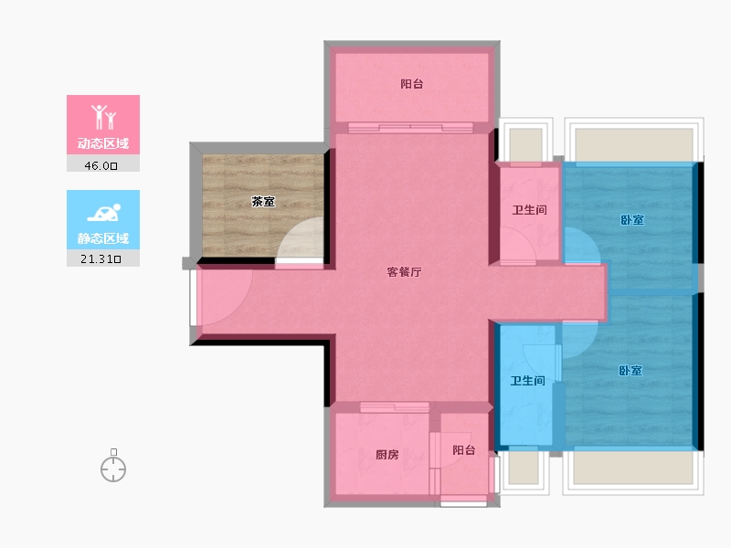 广东省-湛江市-东达海角八号-65.61-户型库-动静分区