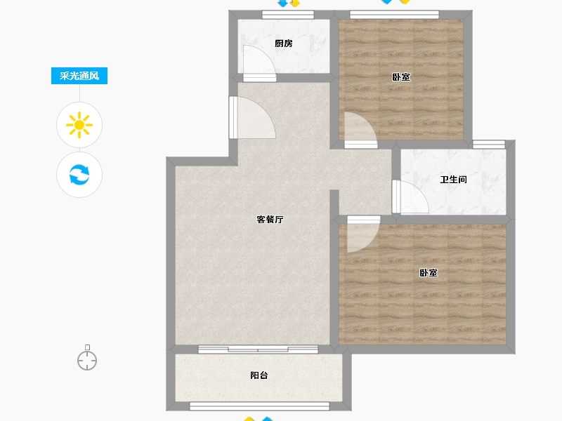 山东省-潍坊市-城建百合园-78.01-户型库-采光通风