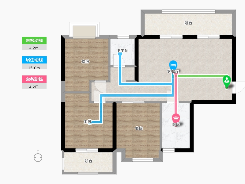 湖南省-长沙市-建发•中央公园-83.01-户型库-动静线