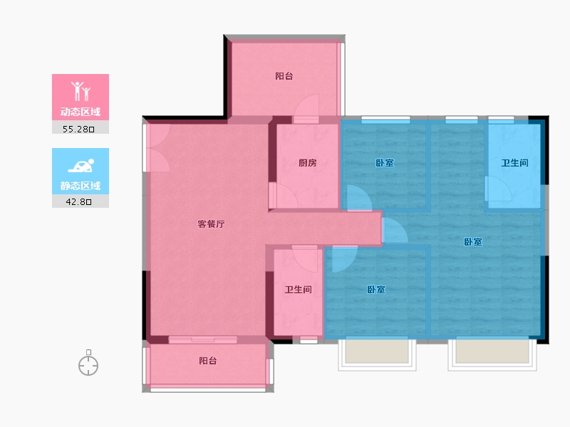 广东省-佛山市-德江御府-88.29-户型库-动静分区