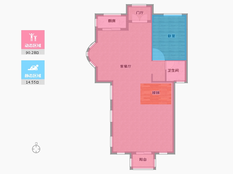 湖北省-武汉市-玉金山墅-96.89-户型库-动静分区