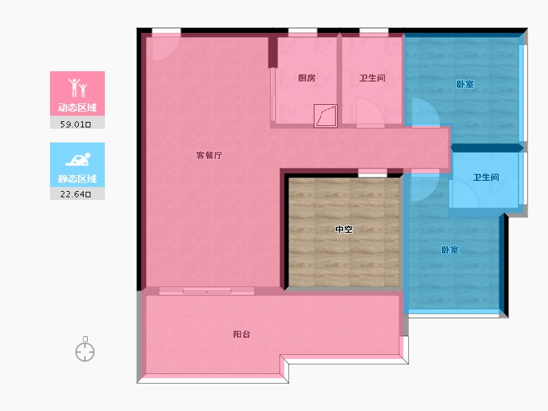 广东省-惠州市-海恋家-81.83-户型库-动静分区