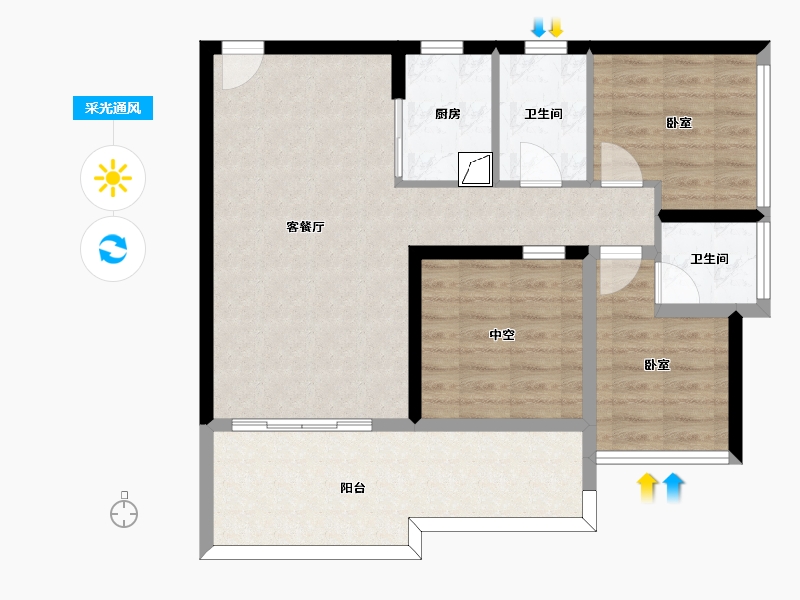 广东省-惠州市-海恋家-81.83-户型库-采光通风