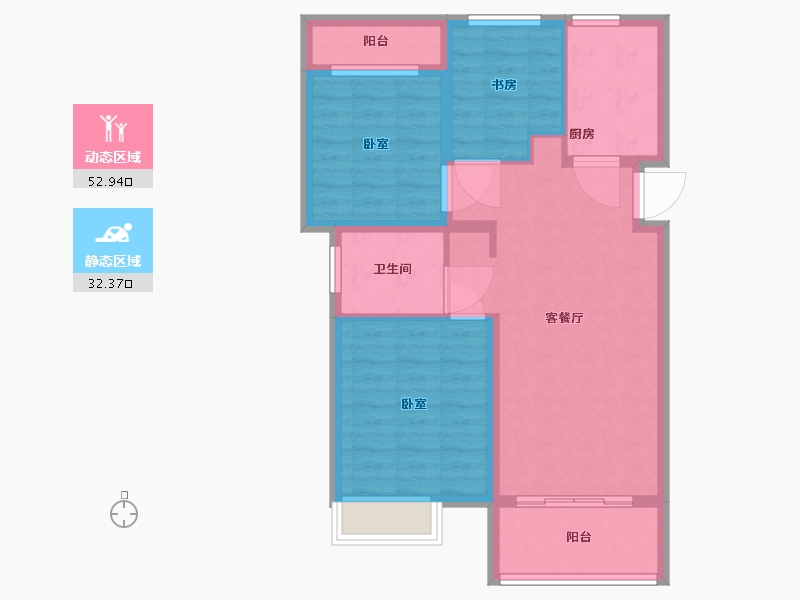 山东省-烟台市-中节能聚创新城-76.01-户型库-动静分区