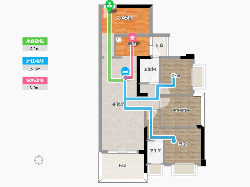 广东省-惠州市-天润嘉园-75.00-户型库-动静线