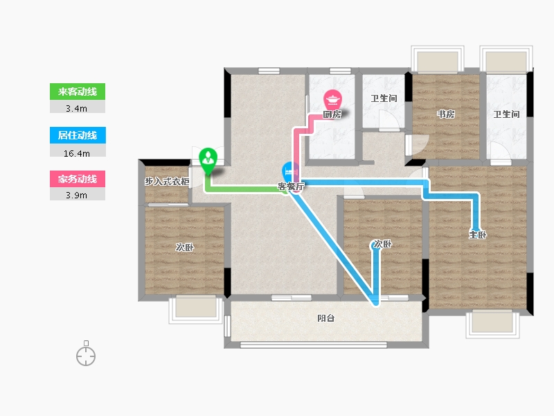 安徽省-蚌埠市-和顺新视界-113.01-户型库-动静线