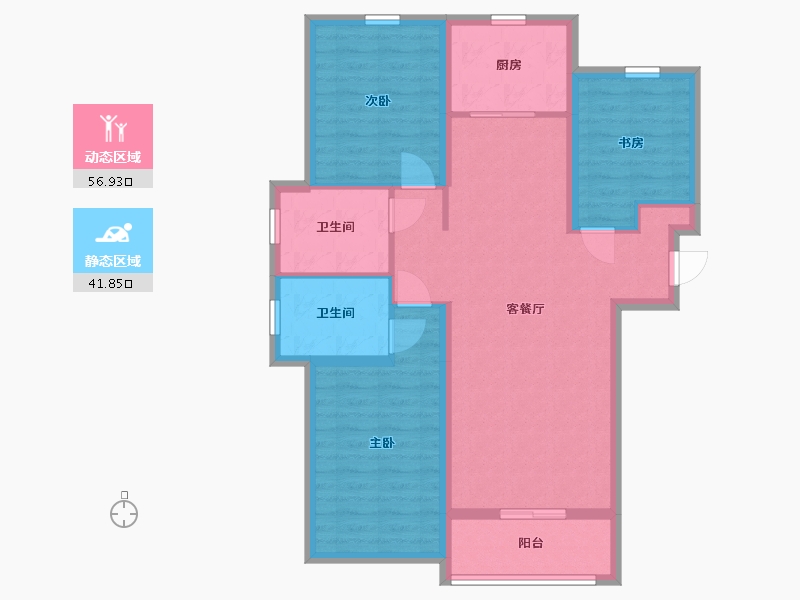 甘肃省-兰州市-嘉禾名都-88.22-户型库-动静分区