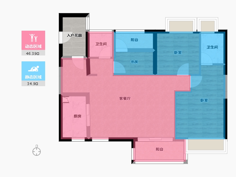 广东省-佛山市-滨江首府-76.23-户型库-动静分区