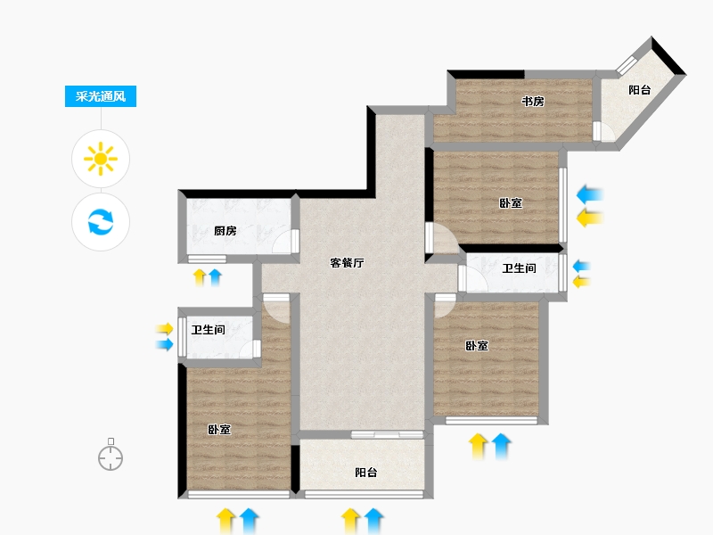 广东省-湛江市-广雅金榜华庭-97.07-户型库-采光通风