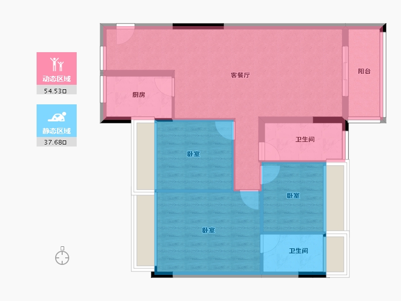 广东省-佛山市-天丰誉城-83.00-户型库-动静分区