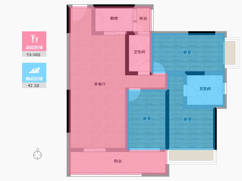 广东省-湛江市-吴川市财富海岸-88.20-户型库-动静分区