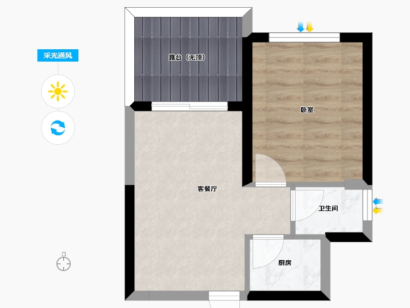 广东省-惠州市-海恋家-35.39-户型库-采光通风