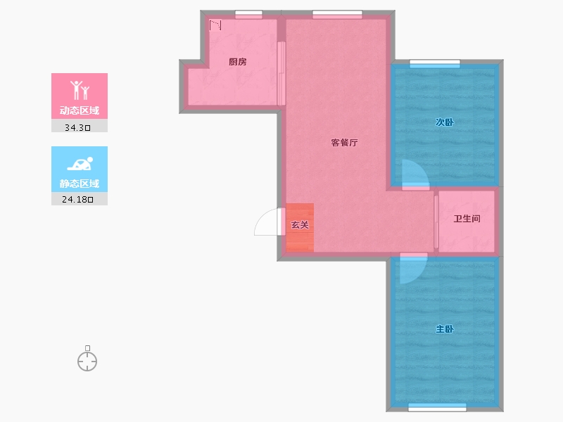 吉林省-长春市-良品柏宏爱琴湾-51.76-户型库-动静分区