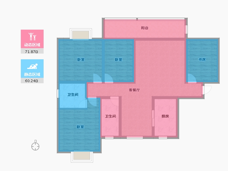 湖南省-株洲市-森林公馆-116.64-户型库-动静分区