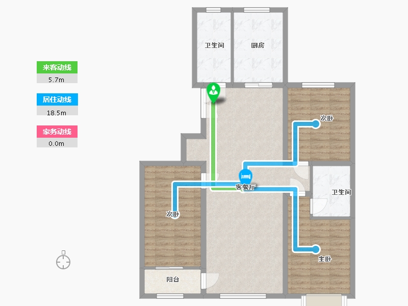 山东省-潍坊市-恒信·御峰-105.41-户型库-动静线