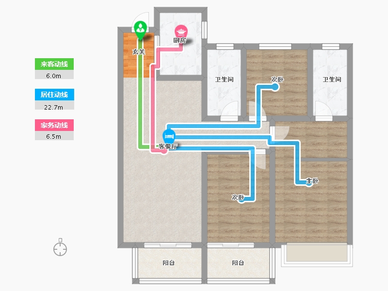 河南省-平顶山市-建业公园里-93.00-户型库-动静线