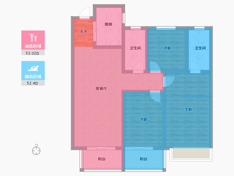 河南省-平顶山市-建业公园里-93.00-户型库-动静分区