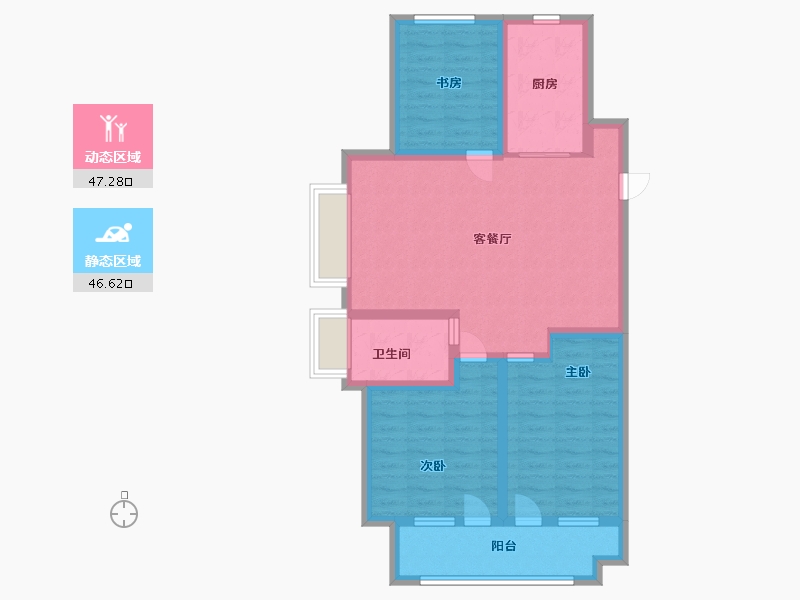 山东省-潍坊市-博裕7号-83.19-户型库-动静分区