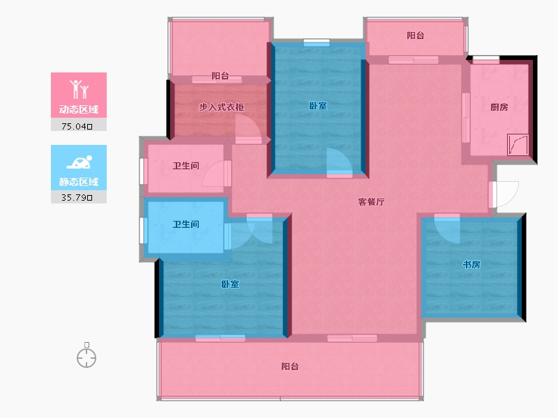 湖南省-株洲市-望云印象-97.58-户型库-动静分区