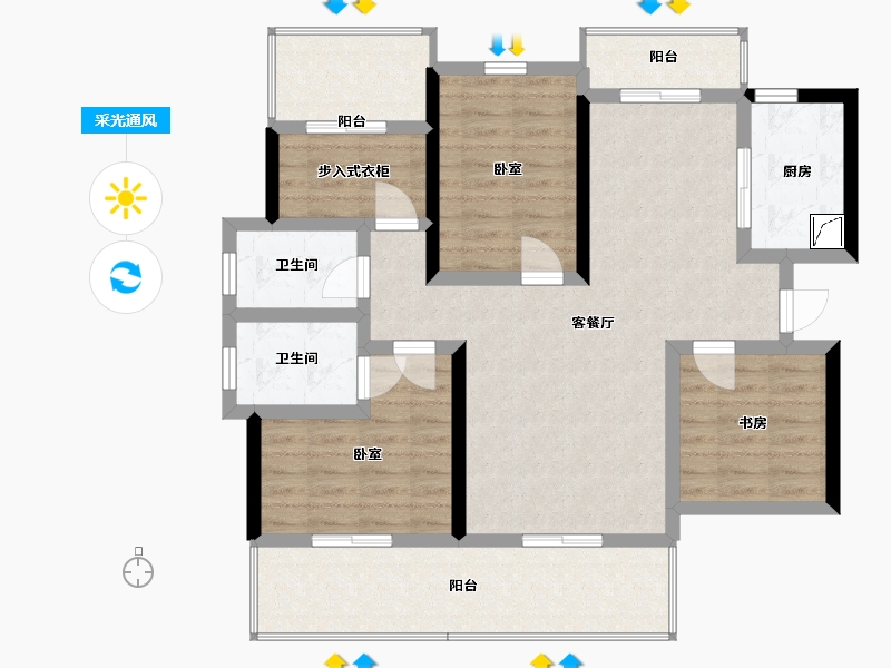 湖南省-株洲市-望云印象-97.58-户型库-采光通风