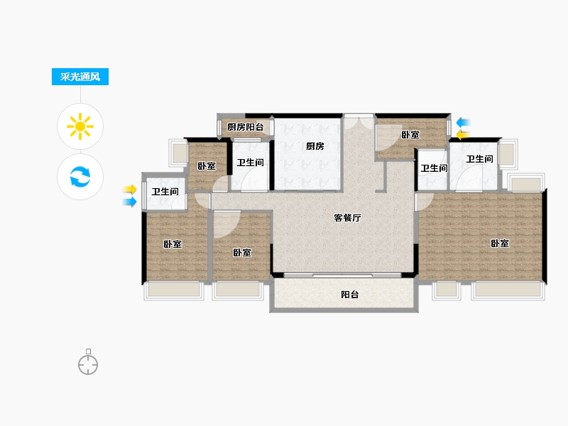 广东省-湛江市-湛江招商国际邮轮城-168.00-户型库-采光通风