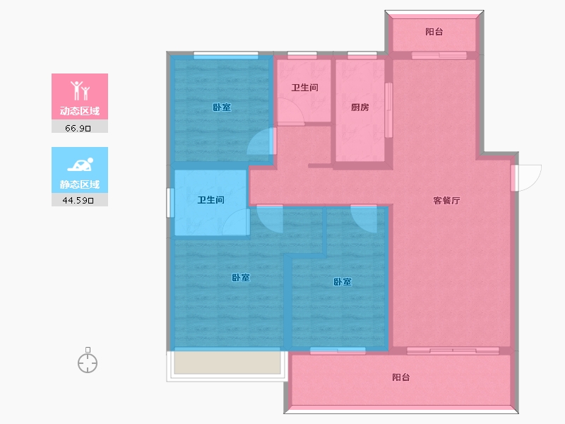 河南省-信阳市-正弘新城-100.01-户型库-动静分区