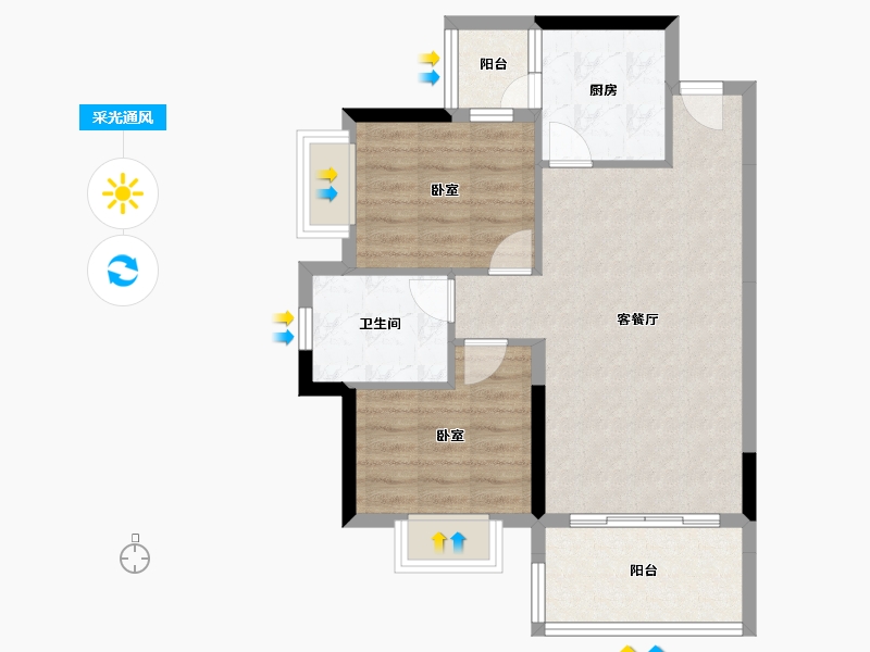 广东省-惠州市-惠福家园-65.32-户型库-采光通风