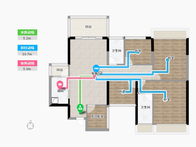 广东省-湛江市-朗悦轩-104.03-户型库-动静线