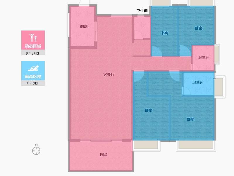 广东省-汕头市-金煌时代雅园-152.09-户型库-动静分区