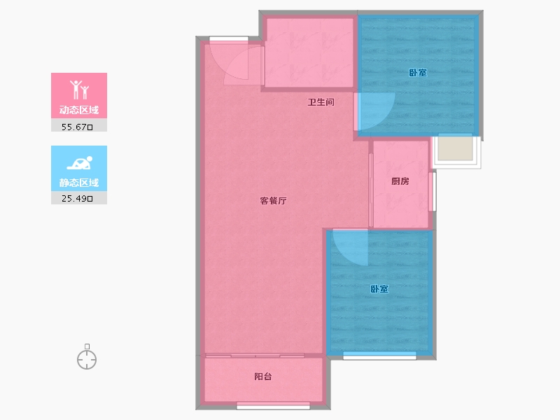 山东省-烟台市-银座广场-74.01-户型库-动静分区