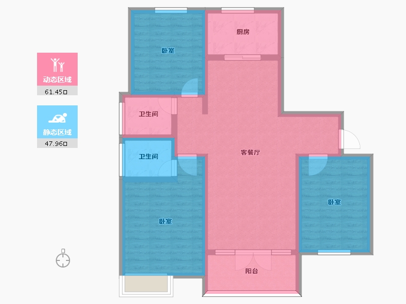 河南省-信阳市-湾湖春天-97.30-户型库-动静分区