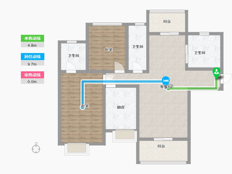 湖南省-株洲市-青龙湾-115.00-户型库-动静线