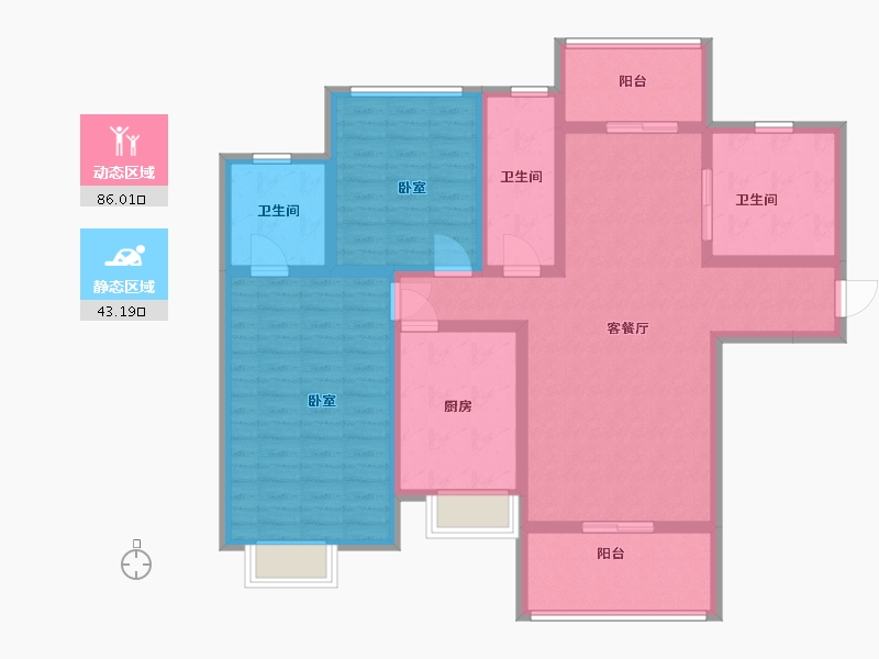 湖南省-株洲市-青龙湾-115.00-户型库-动静分区