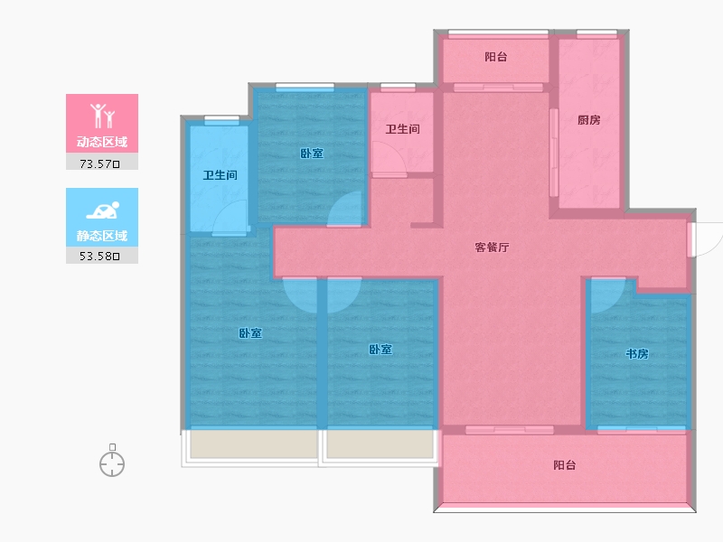 河南省-信阳市-正弘新城-114.01-户型库-动静分区