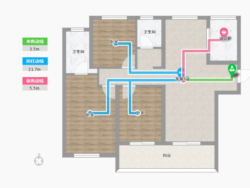 河南省-信阳市-正弘新城-100.01-户型库-动静线