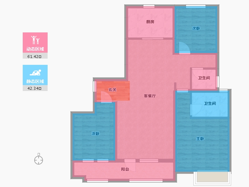 山东省-潍坊市-高创水岸蓝湾-92.12-户型库-动静分区