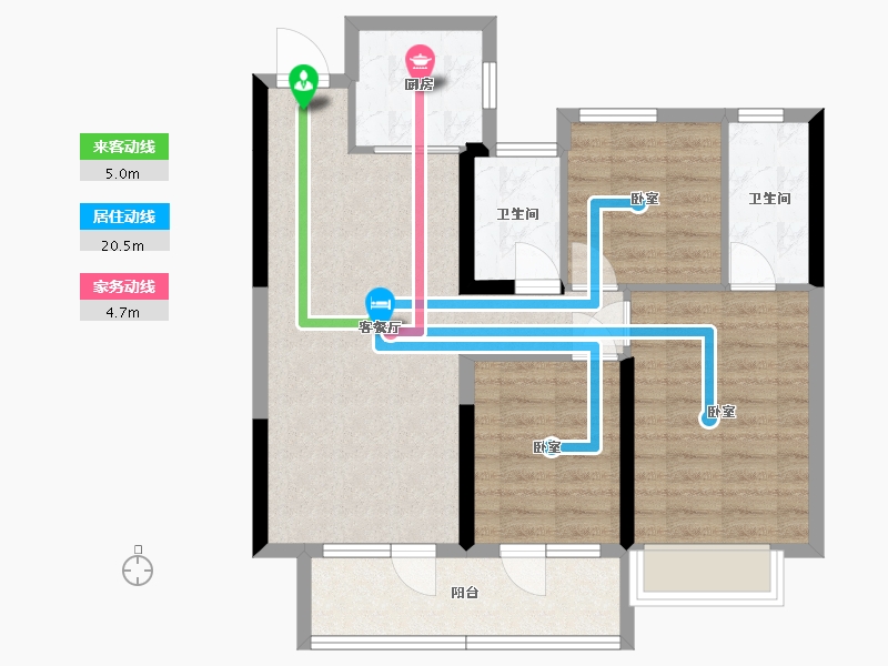 湖北省-武汉市-佳阳大都府-77.30-户型库-动静线